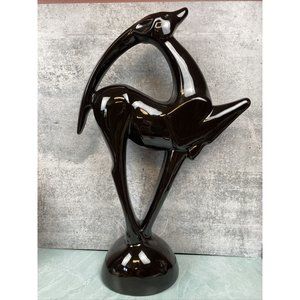 Vintage Haeger LARGE ART DECO GAZELLE IMPALA SCULP